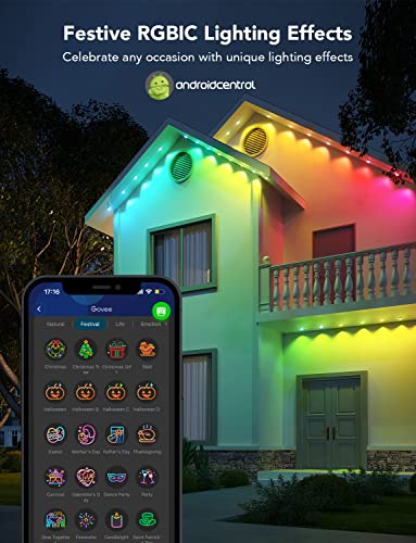 Smart RGBIC Outdoor Lights for Holiday Fun