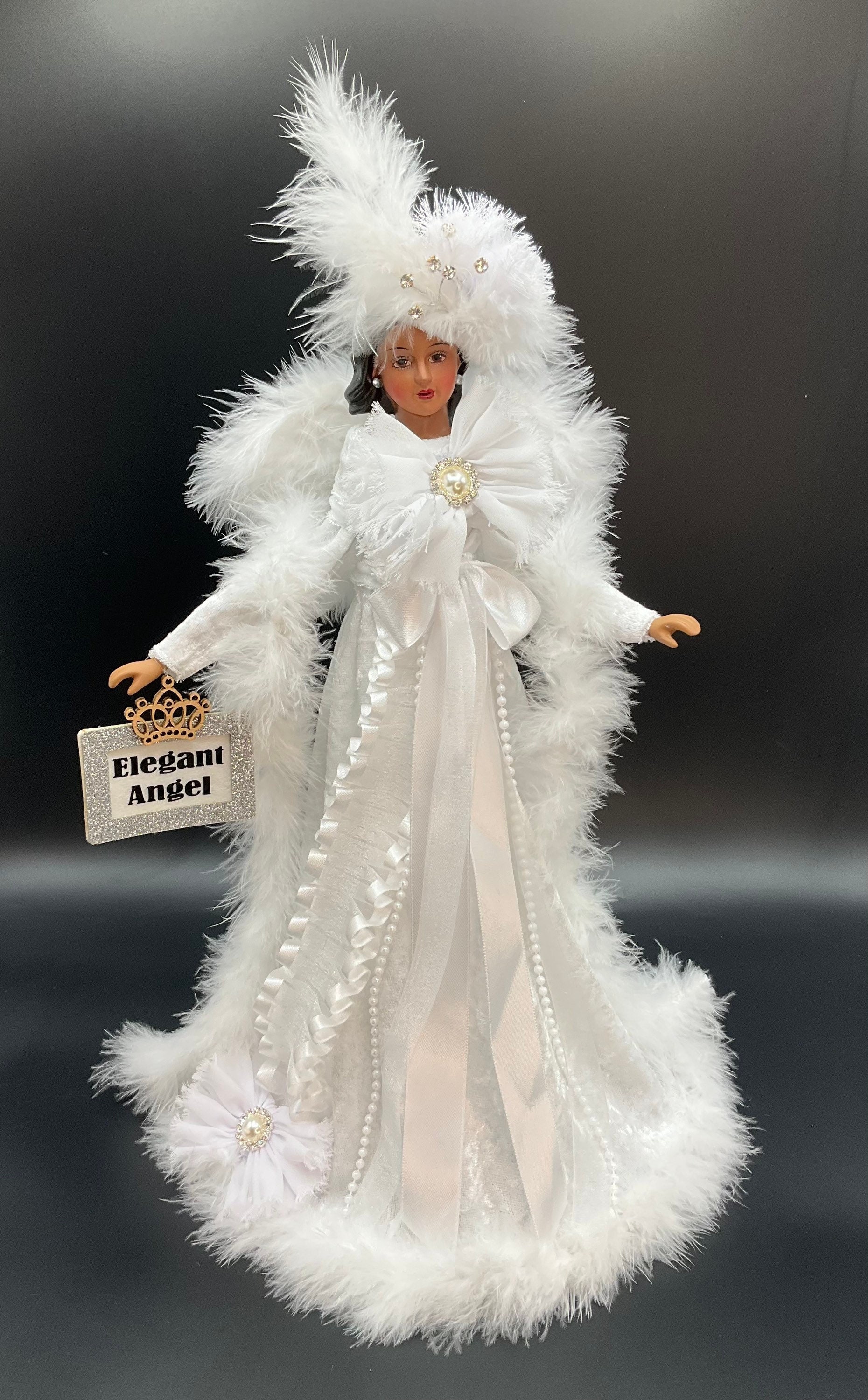 Luxury African American Angel Tree Topper