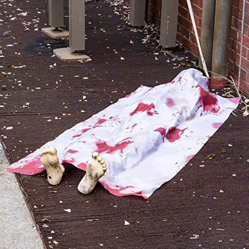 Halloween 5 Ft. Long Back From the Grave Dead Body for Creepiest Haunted House Décor Halloween Prop Decorations