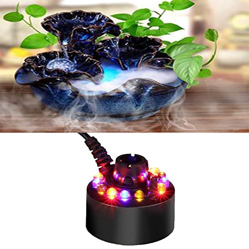 Smallterm Mist Maker, Indoor Fountain Foggers, Small Pond Fog Machine Atomizer Air Humidifier Pond Halloween, Christmas (Without adapter)