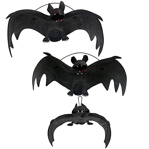 VEYLIN Halloween Decoration, Halloween Party Supplies 3D Halloween Bat Decoration Hanging Bat Decorative Scary Bats Halloween Party Decoration