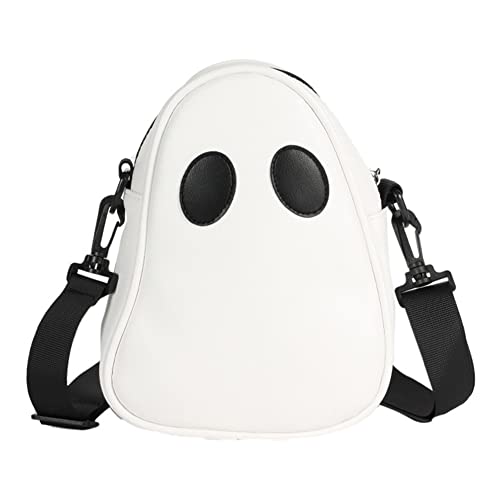 Fashion Crossbody Shoulder Bag for Men and Women, Halloween Crossbody Bag Funny Ghost Purse Small Portable Unisex Shoulder Handbags Zipper Satchel Bag for Daily Travel