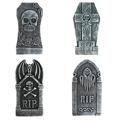 Toyvian Halloween Tombstone Realistic and Reusable Haunted House Yard Decorations