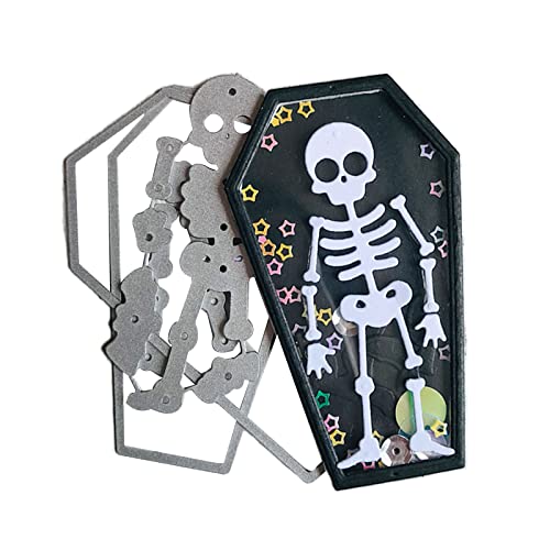 Halloween Skull Coffin Metal Cutting Dies DIY Stamps Crafts Template Mold Stencils for Embossing Scrapbooking Photo