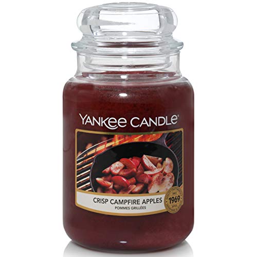 Yankee Candle Scented Candle, Crisp Campfire Apples Large Jar, Burn Time: Up to 150 Hours, Large Jar Candle