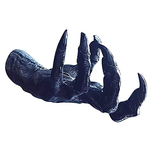 Witch's Demon Hand,Resin Wall Hanging Statues, Halloween Gothic Wall Decor,Aesthetic Retro Dopamine Decor Hanging Design Hang Decoration (black)