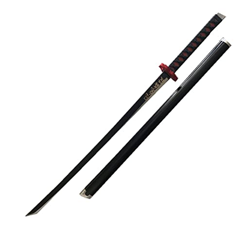 damdos Halloween Prop Weapon for Demon of Slayer Cosplay Sword PU Foam 31.5inch Tomioka Giyuu Kamado Tanjirou Swords Xmas Birthday Gifts (Rengoku Kyoujurou B)