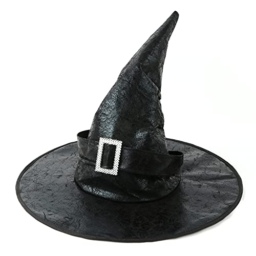 Srnede Halloween Witch Hat Black Women Costume Party Cosplay Accessories (Witch hat)