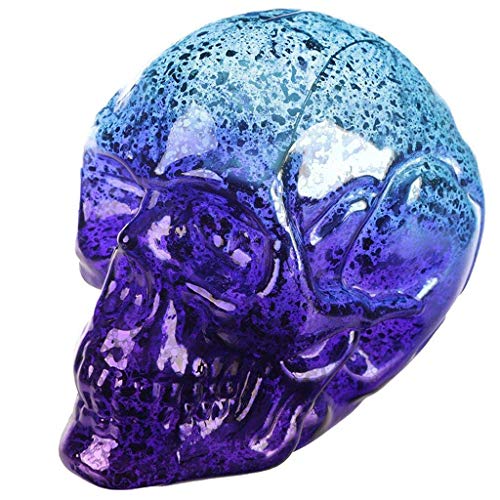 Puckator Large Metallic Two Tone LED Skull, Multi, Height 11cm Width 9.5cm Depth 13.5cm
