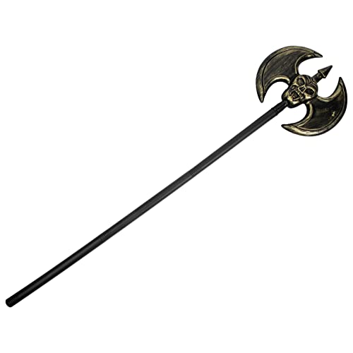 Alipis Detachable Fake Axe, Halloween Grim Reaper Hatchet with Skull Desgined, Simulation Axe Scary Plaything Kids Performance Costume Props Halloween Decoration (Axe)