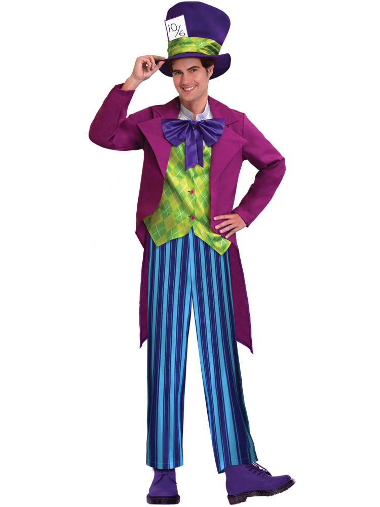 amscan 9904685 Mad Hatter Costume Set, Adult Standard Size