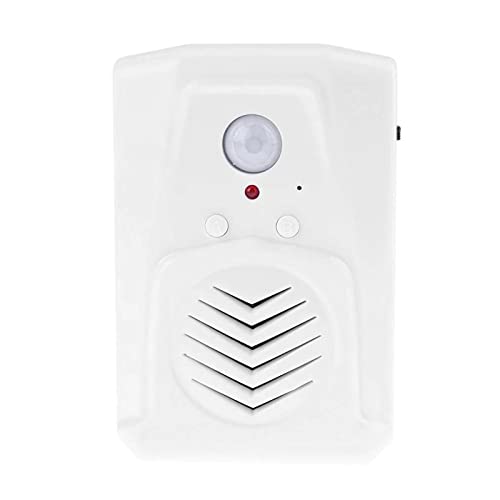 PIR Infrared Motion Sensor Activated Audio Recordable Player Download MP3 Files Freely for Shop Store Factory Supermarket Entry Greeting Alarm, Music or Sound Effects (White)