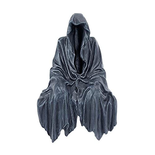 Death Statue Mysterious Black Dress Gothic Cloak Sculpture Figurine Ornament Darkness Style Resin Craft Behind Scenes Creative Decoration For Home Offiice Desktop Cabinets