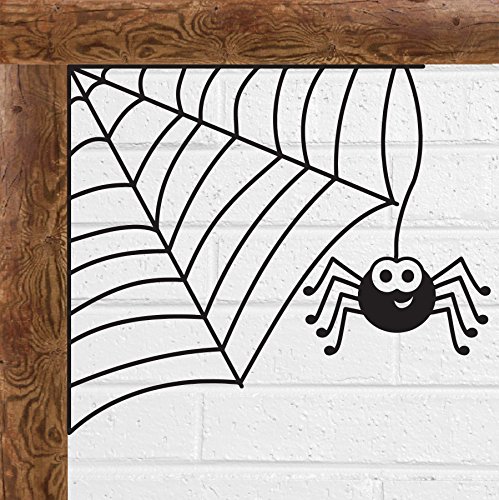 Spooky Spider Corner Web Halloween Scary Vinyl Decal Sticker Car Window Wall Art by Inspired Walls