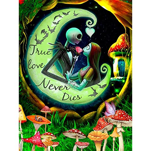 Halloween Diamond Painting Kits for Adults - 5D Diamond Art Kits for Adults Kids Beginner, DIY Full Drill Diamond Dots Paintings with Diamonds Gem Art and Crafts for Home Wall Decor - 12X16inch