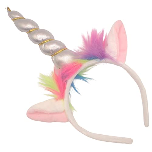 Topkids Accessories Unicorn Headbands Unicorn Horns Unicorn Hats Unicorn Ears Kids Fancy Dress Adult Fancy Dress Halloween Unicorn Horn Headband Adult For Girls Animal Headbands Animal Ears (Silver)
