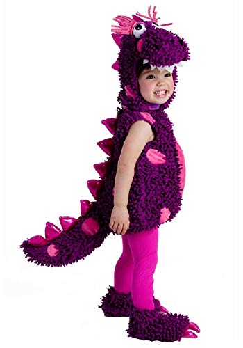 Forever Young Girls Purple Dinosaur Costume Kids Animal Fancy Dress Outfit (3-4 years)