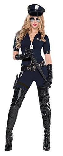 amscan 997679 Adults Womens Sexy Stop Traffic Police Officer Fancy Dress Costume UK Dress Size 8-10