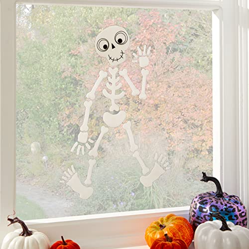 Amscan 9912257 - Halloween Skeleton Gel Cling Window Decoration - 18 Pieces