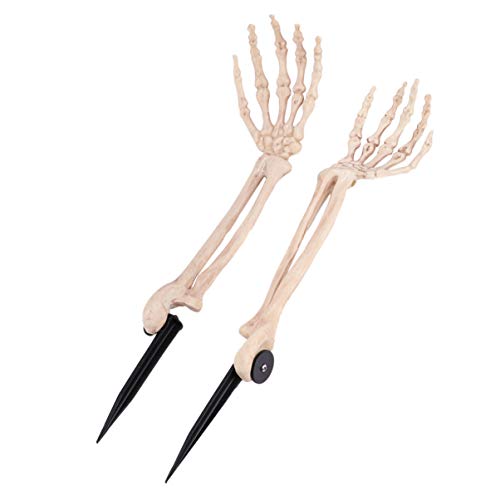 TOYANDONA Skeleton Arms and Hands Realistic Looking Skeleton Stakes Yard Lawn Stakes for Halloween Haunted House Groundbreakers Decor