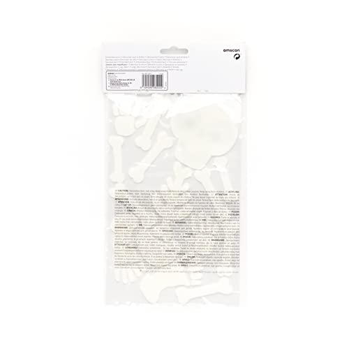 Amscan 9912257 - Halloween Skeleton Gel Cling Window Decoration - 18 Pieces