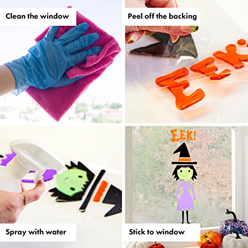 Amscan 9912257 - Halloween Skeleton Gel Cling Window Decoration - 18 Pieces