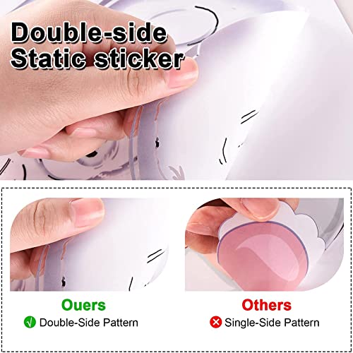 AXLOFO® 8 Sheets Halloween Party Decoration, 76 Pcs Reusable Halloween Window Stickers, Skeleton and Ghost Window Decals for Halloween (PVC)