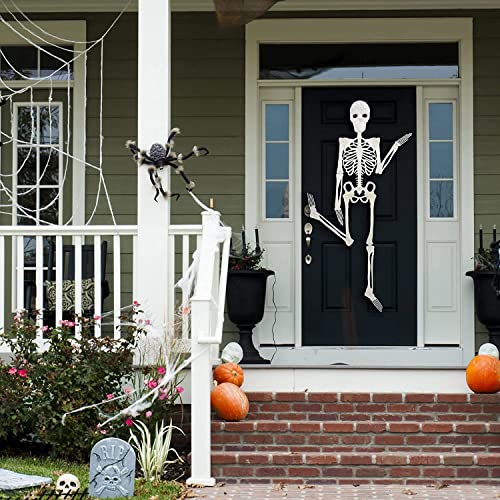 VFM - Halloween Hanging Skeleton 4ft - Terrifying Glow In The Dark Decoration Super Spooky Skull Bones Party Prop For Inside Or Outside Use - Haunted House