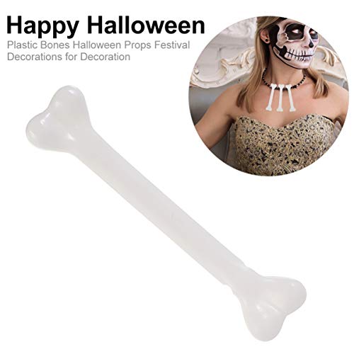 Artibetter 36pcs White Plastic Bone Halloween Bones Halloween Skeleton Bones Decoration for Caveman Theme Costume Supplies