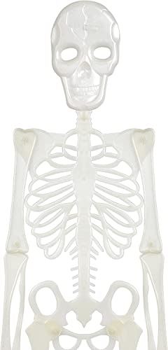 VFM - Halloween Hanging Skeleton 4ft - Terrifying Glow In The Dark Decoration Super Spooky Skull Bones Party Prop For Inside Or Outside Use - Haunted House