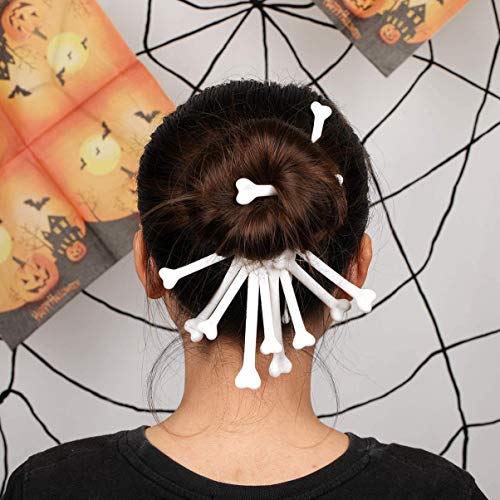 Artibetter 36pcs White Plastic Bone Halloween Bones Halloween Skeleton Bones Decoration for Caveman Theme Costume Supplies