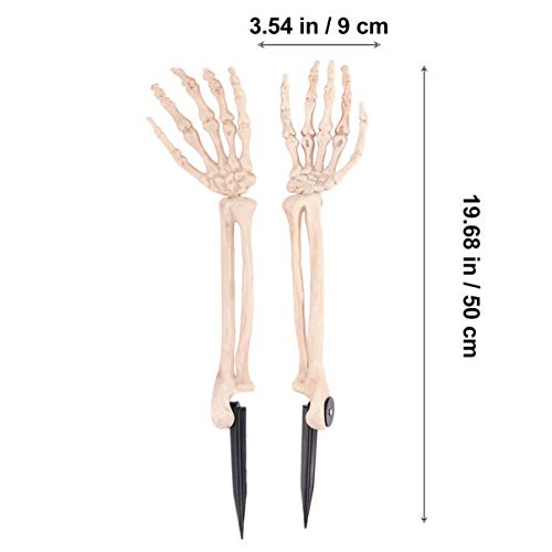 TOYANDONA Skeleton Arms and Hands Realistic Looking Skeleton Stakes Yard Lawn Stakes for Halloween Haunted House Groundbreakers Decor