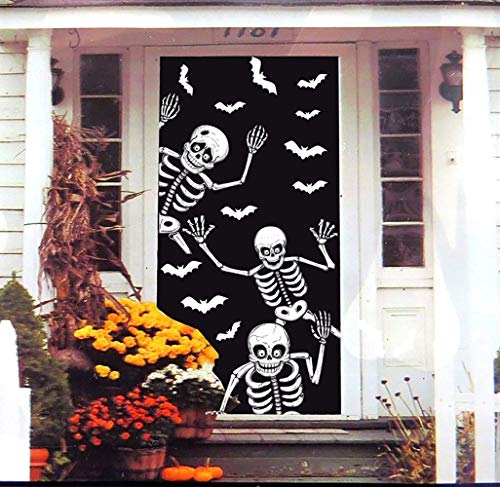 OTMVicor Vicor 6 sheets Halloween Party decoration,68pcs Halloween Window stickers,Skeleton and Ghost Window decals for Halloween