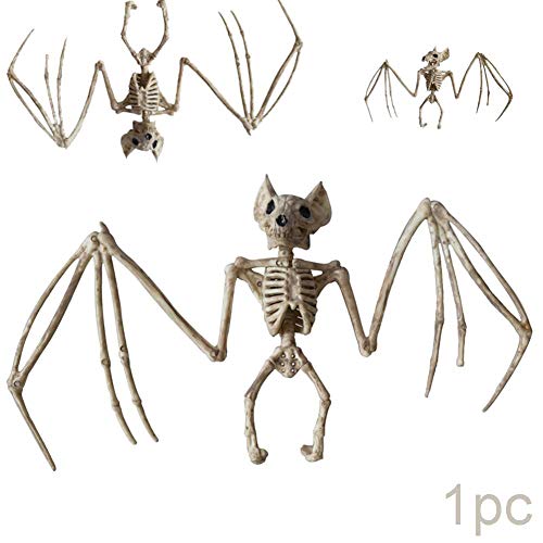 Halloween Party Decorations,Horrible Halloween Bat Skeleton Simulation Bat Skeleton Lifelike Bat Bone Halloween Decorations Halloween Props Animal Skeleton for Halloween Decoration, Bat