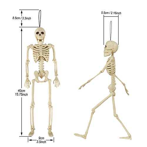 Gunolye Halloween Skeleton with Movable Joints,Best Halloween Decoration,Full Body Posable Halloween Skeleton for Haunted House Props Decorations (5)