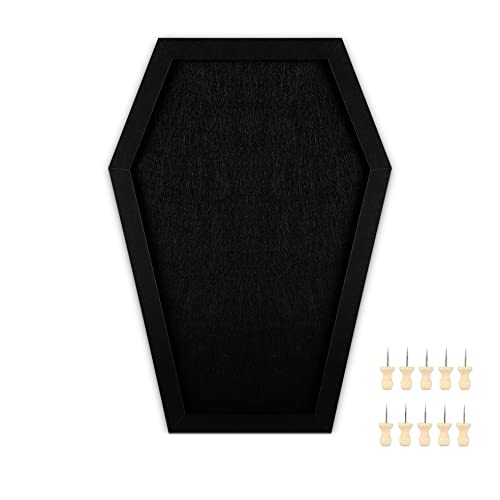 Okydoky Coffin Felt Bulletin Board for Table Top or Wall, Coffin Message Board with Pins, Gothic Decor for Home, Office, Bistro and School(1pc,UK)