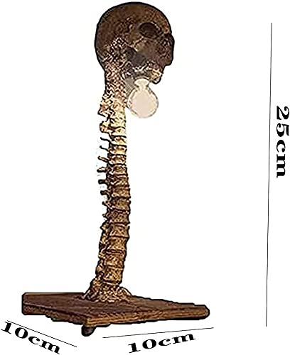 Zhuidream Skull Skeleton Lamp - The Carnival of Skeletons, Halloween 3D LED Lamp, Handmade Exquisite Horror Gothic Table with and Spine Design Party Ornament (1 lamp)