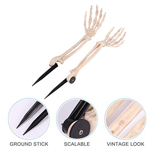 TOYANDONA Skeleton Arms and Hands Realistic Looking Skeleton Stakes Yard Lawn Stakes for Halloween Haunted House Groundbreakers Decor