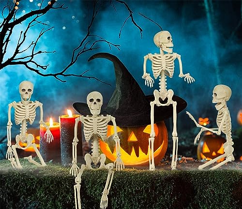 Gunolye Halloween Skeleton with Movable Joints,Best Halloween Decoration,Full Body Posable Halloween Skeleton for Haunted House Props Decorations (5)