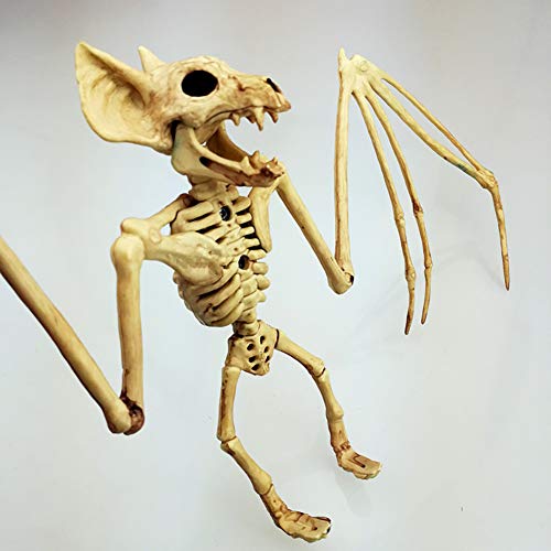 Halloween Party Decorations,Horrible Halloween Bat Skeleton Simulation Bat Skeleton Lifelike Bat Bone Halloween Decorations Halloween Props Animal Skeleton for Halloween Decoration, Bat
