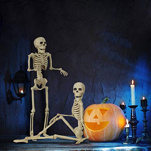 Gunolye Halloween Skeleton with Movable Joints,Best Halloween Decoration,Full Body Posable Halloween Skeleton for Haunted House Props Decorations (5)