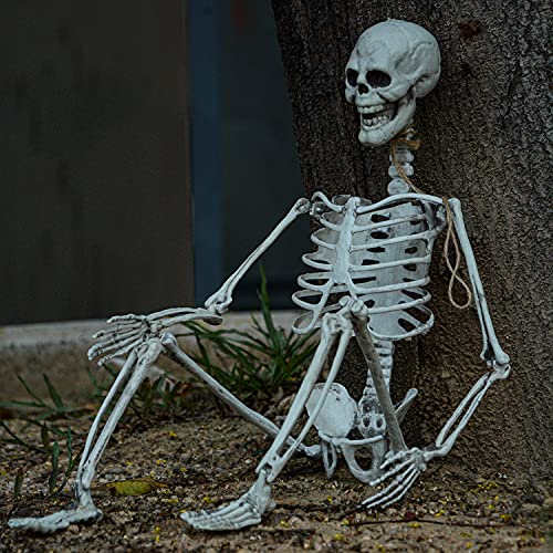 27” Halloween Skeleton Realistic Full Body Skeleton Bones with Movable Joints for Halloween Party Decoration