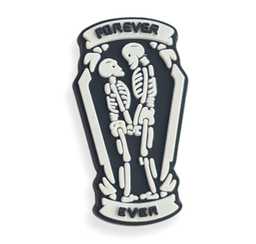 Forever and ever coffin skeleton 2D Halloween shoe charms Halloween shoe accessories 1pc, Multicolour