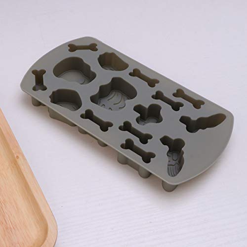 Amosfun Halloween Skeleton Bone Mold Ice Tray Mold Cookie Candy Chocolate Mold Silicone Baking Mold for Home Bakery Store
