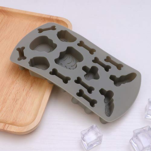 Amosfun Halloween Skeleton Bone Mold Ice Tray Mold Cookie Candy Chocolate Mold Silicone Baking Mold for Home Bakery Store