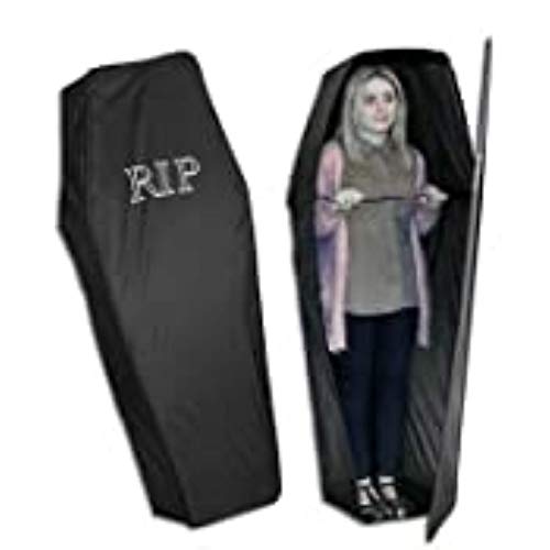 amscan 670477 Pop-Up Fabric Coffin - 1 Pc, Black, 1.5 m x 61 x 24 cm
