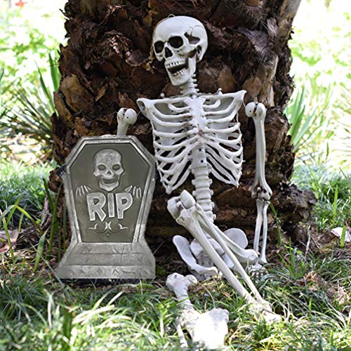 NUOBESTY 3PCS Halloween RIP Graveyard Foam Gravestone Tombstones Headstone Halloween Haunted House Prop for Room Yard Garden Decorations
