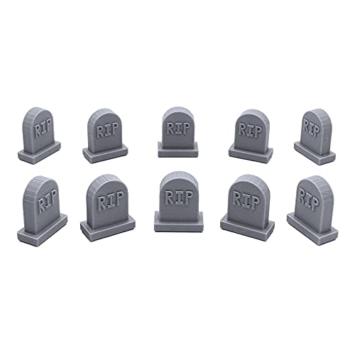 EnderToys RIP Gravestones, Terrain Scenery for Tabletop 28mm Miniatures Wargame, 3D Printed and Paintable