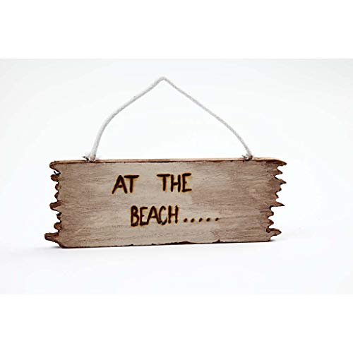 Creativ 57608 1-Piece Wooden Sign Board with Jagged Edges, Beige, 16 x 55 cm