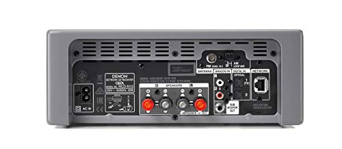 Denon CEOL-N10 Mini HiFi System with CD Player, Sound System for TV, Bluetooth, 2x Optical Input, Google Assistant / Siri / Alexa Compatible, Music Streaming, HEOS Multiroom - Grey, Ceol N-10GYE2GB
